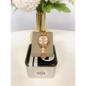 Fossil BQ3639 Rye Three-Hand Date Rose Gold-Tone Stainless Steel Watch